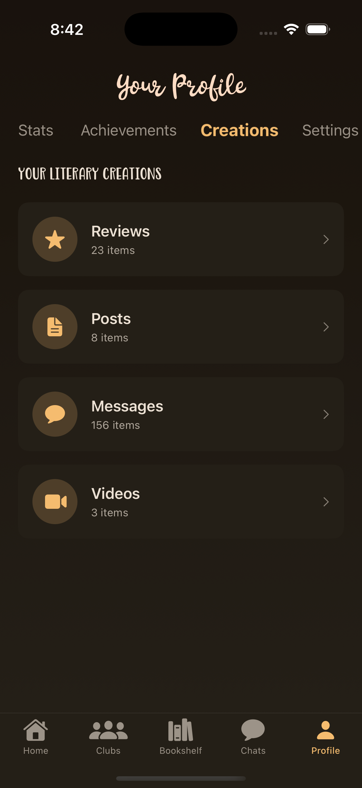 ProfileViewCreations